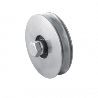 Galvanised Sliding Gate Wheel with Bolt (Half Round Groove)
