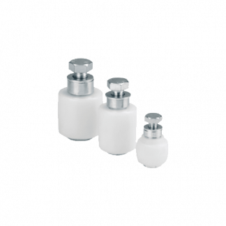 White Nylon Roller Guide with Spacer Washer