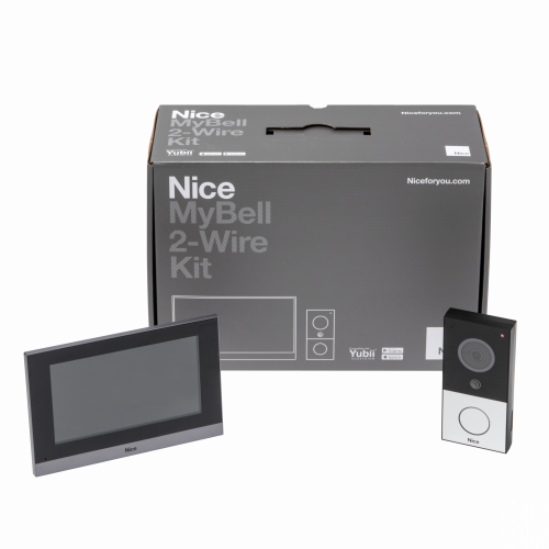 Nice My Home Bell System MyBell 2-Wire Kit, including 1-Button Outdoor Station and MyBell 2-Wire Indoor Monitor