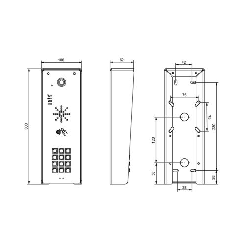 AES Global PRIME EDGE IBK | 4G GSM Imperial Wireless Intercom with Keypad & Prox - Image 3